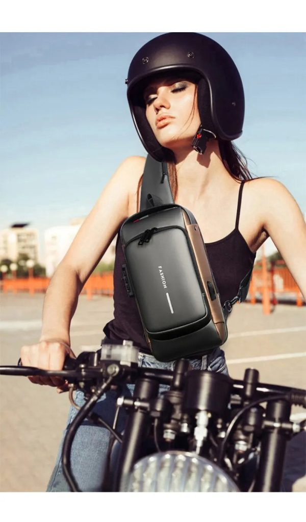 Waterproof Chest Bag With Usb Charging Interface Waterproof Chest Bag With Usb Charging Interface