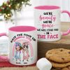 We Are Beauty We Are Grace We Will Stab You In The Face, Personalized Besties Funny Accent Mug, Gift For Besties We Are Beauty We Are Grace We Will Stab You In The Face, Personalized Besties Funny Accent Mug, Gift For Besties