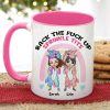 We Are Beauty We Are Grace We Will Stab You In The Face, Personalized Besties Funny Accent Mug, Gift For Besties We Are Beauty We Are Grace We Will Stab You In The Face, Personalized Besties Funny Accent Mug, Gift For Besties