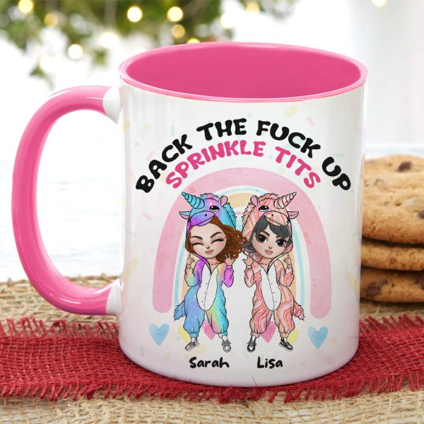 We Are Beauty We Are Grace We Will Stab You In The Face, Personalized Besties Funny Accent Mug, Gift For Besties We Are Beauty We Are Grace We Will Stab You In The Face, Personalized Besties Funny Accent Mug, Gift For Besties