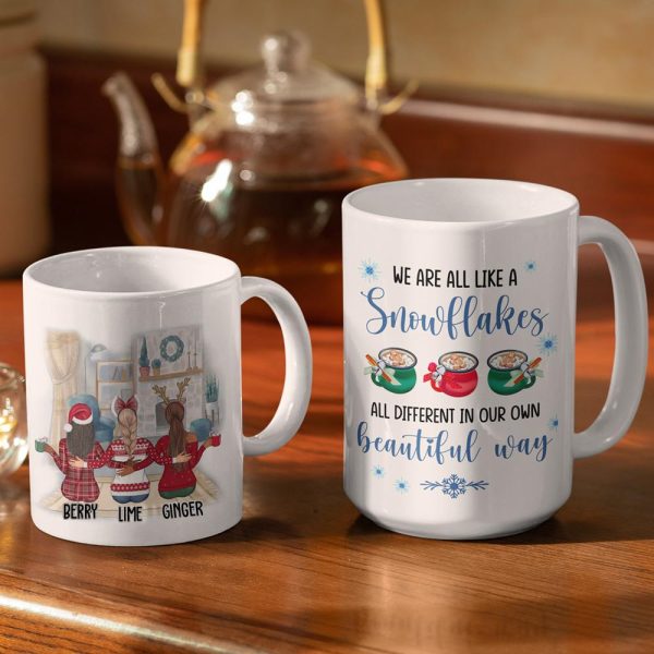 We Are Like A Snowflake Christmas Bestie Coffee Mug, Best Friend Gift HN590 We Are Like A Snowflake Christmas Bestie Coffee Mug, Best Friend Gift HN590