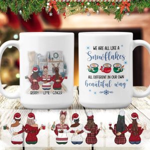 We Are Like A Snowflake Christmas Bestie Coffee Mug, Best Friend Gift HN590