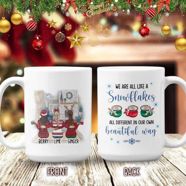 We Are Like A Snowflake Christmas Bestie Coffee Mug, Best Friend Gift HN590 We Are Like A Snowflake Christmas Bestie Coffee Mug, Best Friend Gift HN590