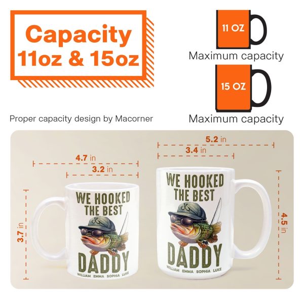 We Hooked The Best Dad, Grandpa, Papa - Personalized Mug We Hooked The Best Dad, Grandpa, Papa - Personalized Mug