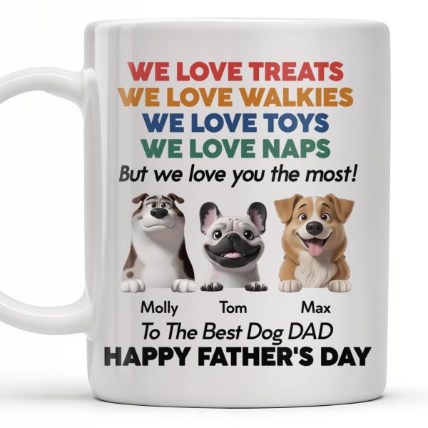We Love Treats We Love Walkies, Dogs - Personalized Custom Coffee Mug - DOG046_MG We Love Treats We Love Walkies, Dogs - Personalized Custom Coffee Mug - DOG046_MG