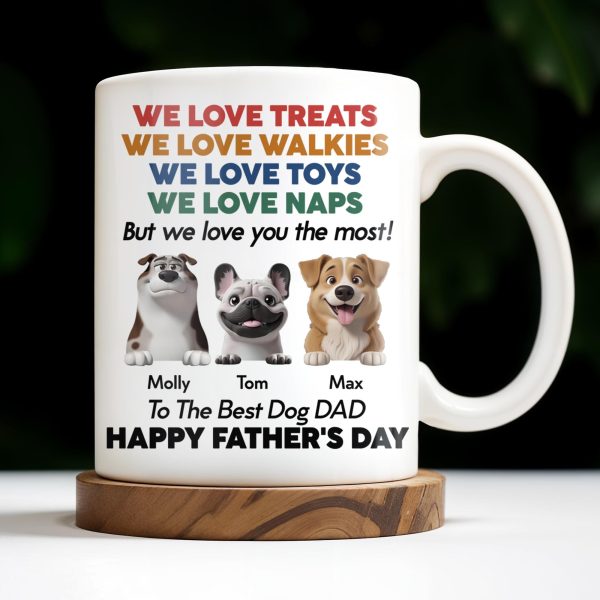 We Love Treats We Love Walkies, Dogs - Personalized Custom Coffee Mug - DOG046_MG We Love Treats We Love Walkies, Dogs - Personalized Custom Coffee Mug - DOG046_MG