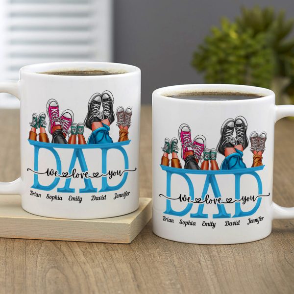 We Love You, Gift For Dad, Personalized Mug, Shoes Mug, Father's Day Gift We Love You, Gift For Dad, Personalized Mug, Shoes Mug, Father's Day Gift