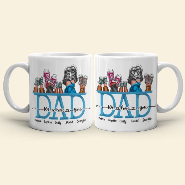 We Love You, Gift For Dad, Personalized Mug, Shoes Mug, Father's Day Gift We Love You, Gift For Dad, Personalized Mug, Shoes Mug, Father's Day Gift