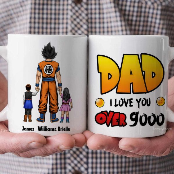 We Love You Over 9000 - Gift For Dad, Husband, Father's Day - Personalized Ceramic Mug We Love You Over 9000 - Gift For Dad, Husband, Father's Day - Personalized Ceramic Mug