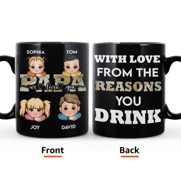 We Love You Papa From The Reasons You Drink - Personalized Mug We Love You Papa From The Reasons You Drink - Personalized Mug