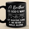 We Never Walk Alone - Family Personalized Custom Black Mug - Gift For Family Members