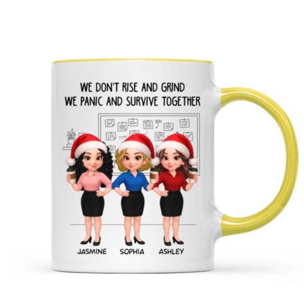 We Panic And Survive Together - Personalized Mug - Funny Gift For Work Besties, Colleagues We Panic And Survive Together - Personalized Mug - Funny Gift For Work Besties, Colleagues