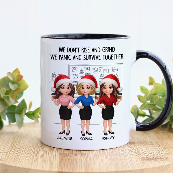 We Panic And Survive Together - Personalized Mug - Funny Gift For Work Besties, Colleagues We Panic And Survive Together - Personalized Mug - Funny Gift For Work Besties, Colleagues
