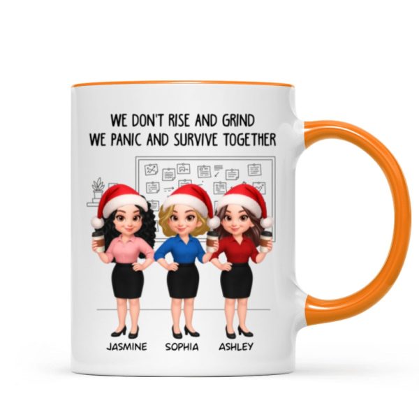 We Panic And Survive Together - Personalized Mug - Funny Gift For Work Besties, Colleagues We Panic And Survive Together - Personalized Mug - Funny Gift For Work Besties, Colleagues