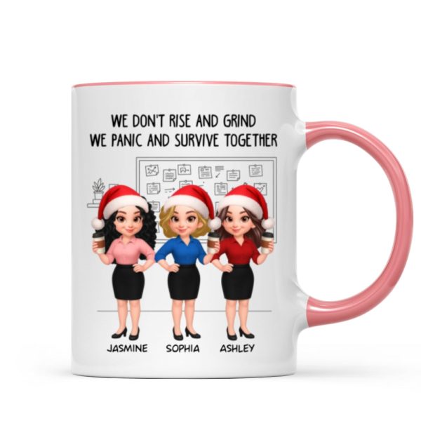 We Panic And Survive Together - Personalized Mug - Funny Gift For Work Besties, Colleagues We Panic And Survive Together - Personalized Mug - Funny Gift For Work Besties, Colleagues