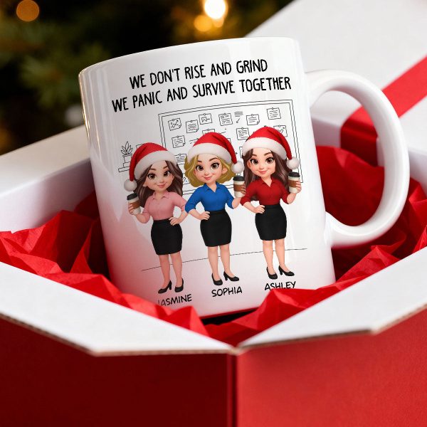 We Panic And Survive Together - Personalized Mug - Funny Gift For Work Besties, Colleagues We Panic And Survive Together - Personalized Mug - Funny Gift For Work Besties, Colleagues