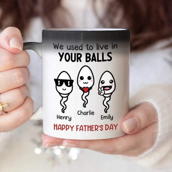 We Swam Hard To Be Here - Family Personalized Custom Color Changing Mug - Father's Day, Gift For Dad We Swam Hard To Be Here - Family Personalized Custom Color Changing Mug - Father's Day, Gift For Dad