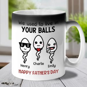 We Swam Hard To Be Here - Family Personalized Custom Color Changing Mug - Father's Day, Gift For Dad