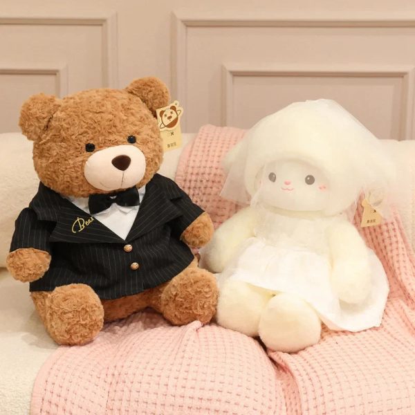 Wedding Sheep Plush Couple Soft Stuffed Toys Gift Wedding Sheep Plush Couple Soft Stuffed Toys Gift