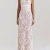 Wedding Vintage Cream Lace Maxi Dress With Gloves Wedding Vintage Cream Lace Maxi Dress With Gloves