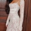 Wedding Vintage Cream Lace Maxi Dress With Gloves Wedding Vintage Cream Lace Maxi Dress With Gloves