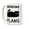 Weekend Plans Cat Coffee Mug