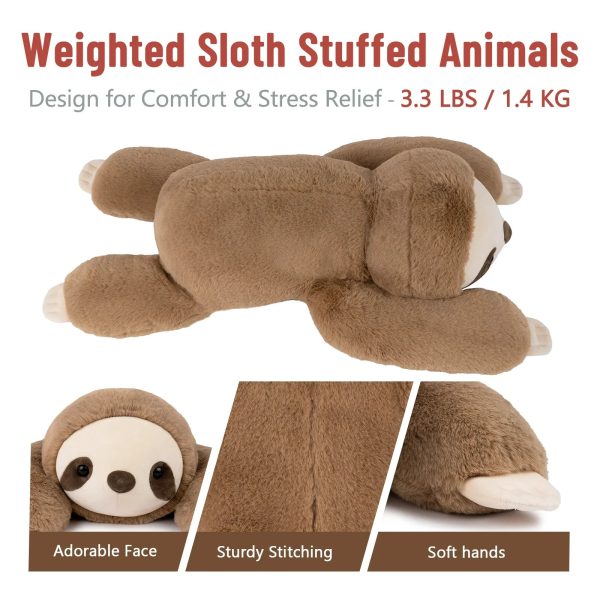 Weighted Sloth Plush Pillow – Soft 20in Cuddly Toy for Kids and Adults Weighted Sloth Plush Pillow – Soft 20in Cuddly Toy for Kids and Adults
