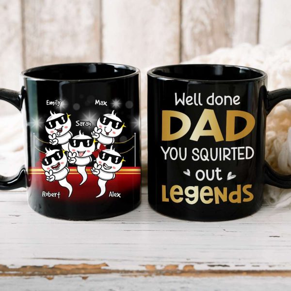 Well Done Dad, Gift For Dad, Personalized Mug, Funny Sperm Mug, Father's Day Gift Well Done Dad, Gift For Dad, Personalized Mug, Funny Sperm Mug, Father's Day Gift