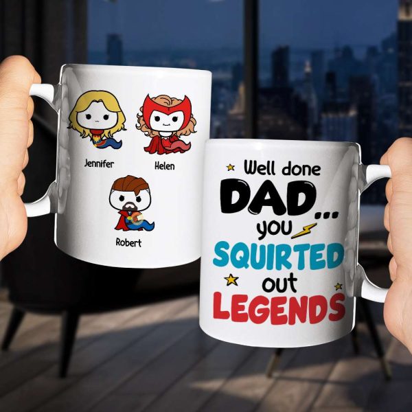 Well Done Dad, Gift For Dad, Personalized Mug, Super Sperm Kids Coffee Mug 04HUHN100423 Well Done Dad, Gift For Dad, Personalized Mug, Super Sperm Kids Coffee Mug 04HUHN100423