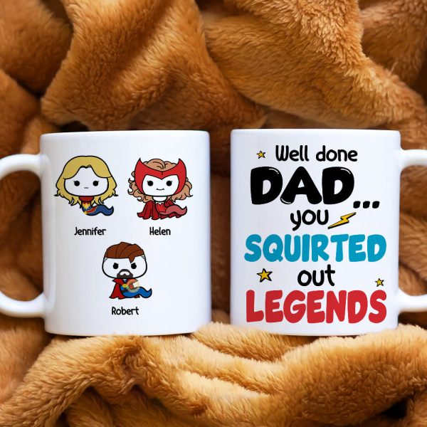 Well Done Dad, Gift For Dad, Personalized Mug, Super Sperm Kids Coffee Mug 04HUHN100423 Well Done Dad, Gift For Dad, Personalized Mug, Super Sperm Kids Coffee Mug 04HUHN100423