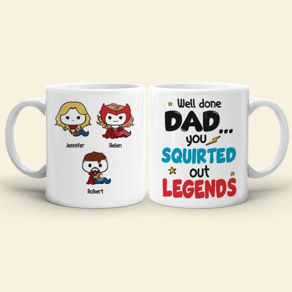 Well Done Dad, Gift For Dad, Personalized Mug, Super Sperm Kids Coffee Mug 04HUHN100423 Well Done Dad, Gift For Dad, Personalized Mug, Super Sperm Kids Coffee Mug 04HUHN100423