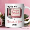 We're a Perfect Match Personalized Mug for Couple, Retro Cute Gift With Custom Names We're a Perfect Match Personalized Mug for Couple, Retro Cute Gift With Custom Names