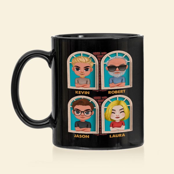 We're Awesome Thank You, Dear Dad Personalized Black Mug Gift 02QHDT190523HH We're Awesome Thank You, Dear Dad Personalized Black Mug Gift 02QHDT190523HH
