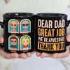We're Awesome Thank You, Dear Dad Personalized Black Mug Gift 02QHDT190523HH We're Awesome Thank You, Dear Dad Personalized Black Mug Gift 02QHDT190523HH