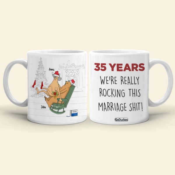 We're Really Rocking This Marriage Shit Personalized Funny Old Couple Mug, Gift For Couple We're Really Rocking This Marriage Shit Personalized Funny Old Couple Mug, Gift For Couple