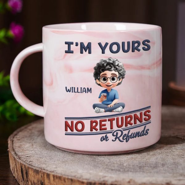 We're Yours No Returns Or Refunds Parents Grandparents - Personalized Marble Mug We're Yours No Returns Or Refunds Parents Grandparents - Personalized Marble Mug