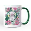 Western Floral Cow Skull Personalized Mug, Boho Cowgirl Wildflower Cactus Gift with Custom Name Western Floral Cow Skull Personalized Mug, Boho Cowgirl Wildflower Cactus Gift with Custom Name