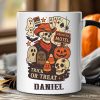 Western Halloween Skeleton Personalized Mug, Haunted Motel Trick or Treat Gift with Custom Name Western Halloween Skeleton Personalized Mug, Haunted Motel Trick or Treat Gift with Custom Name