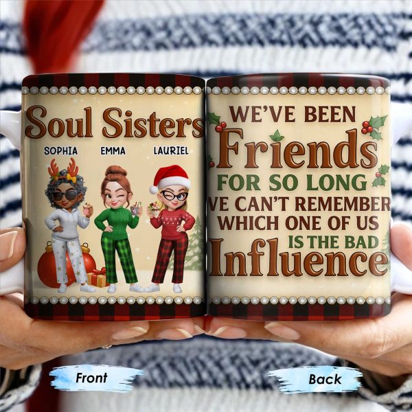 We've Been Friends For So Long, Holly Berries, Plaid Mug - Personalized Custom Coffee Mug - BST368_MG We've Been Friends For So Long, Holly Berries, Plaid Mug - Personalized Custom Coffee Mug - BST368_MG