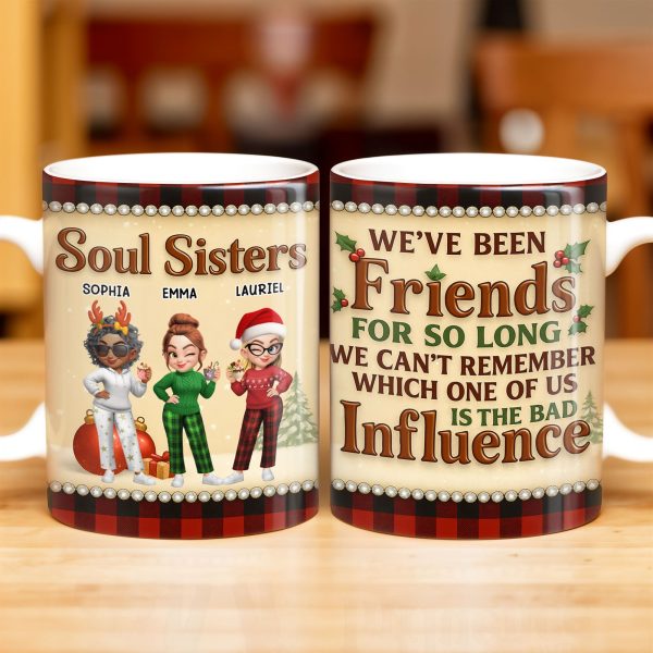 We've Been Friends For So Long, Holly Berries, Plaid Mug - Personalized Custom Coffee Mug - BST368_MG We've Been Friends For So Long, Holly Berries, Plaid Mug - Personalized Custom Coffee Mug - BST368_MG