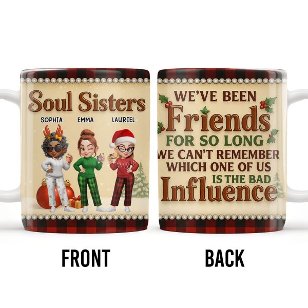 We've Been Friends For So Long, Holly Berries, Plaid Mug - Personalized Custom Coffee Mug - BST368_MG We've Been Friends For So Long, Holly Berries, Plaid Mug - Personalized Custom Coffee Mug - BST368_MG