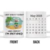 What Day Is Today? Who Cares? I'm Retired, Palm Trees and Beach - Personalized Custom Coffee Mug - RETIRE001_MG