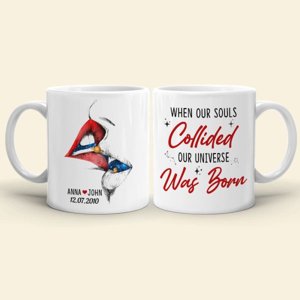 When Our Souls Collided Our Universe Was Born Personalized Mug, Couple Gift When Our Souls Collided Our Universe Was Born Personalized Mug, Couple Gift