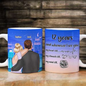 Whenever I See You, Personalized Couple White Mug, Couple Gift