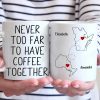 Whether Near Or Far, We Can Always Have A Drink Together - Bestie Personalized Custom Mug - Christmas Gift For Best Friends, BFF, Sisters Whether Near Or Far, We Can Always Have A Drink Together - Bestie Personalized Custom Mug - Christmas Gift For Best Friends, BFF, Sisters
