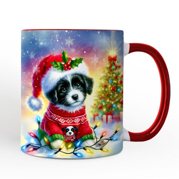 Whimsical Border Collie Puppy Personalized Mug, Adorable Holiday Gift with Custom Name Whimsical Border Collie Puppy Personalized Mug, Adorable Holiday Gift with Custom Name