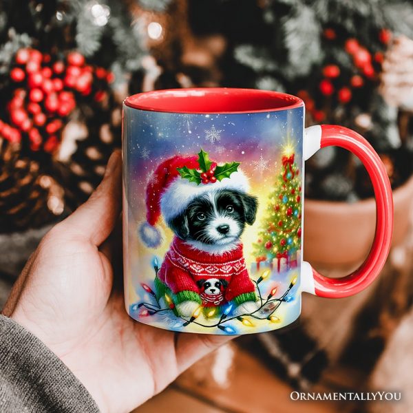 Whimsical Border Collie Puppy Personalized Mug, Adorable Holiday Gift with Custom Name Whimsical Border Collie Puppy Personalized Mug, Adorable Holiday Gift with Custom Name