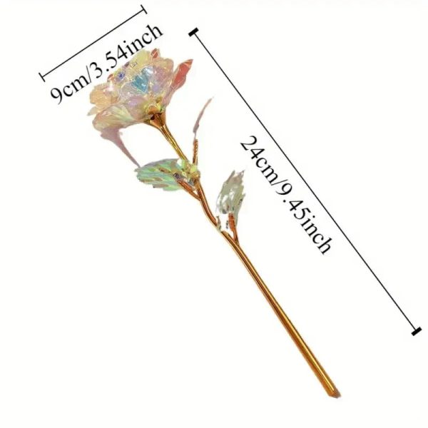 White 24K Artificial Roses for Gifts and Decoration