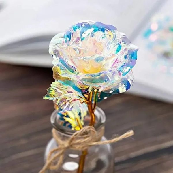 White 24K Artificial Roses for Gifts and Decoration