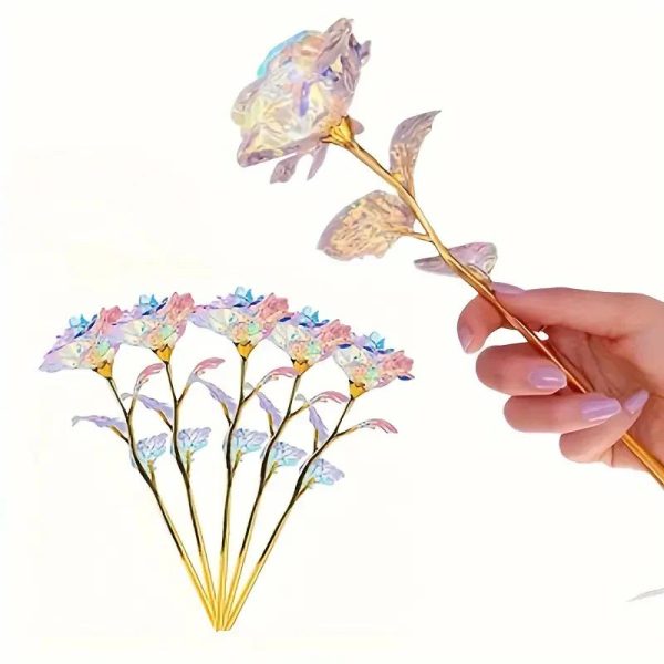 White 24K Artificial Roses for Gifts and Decoration